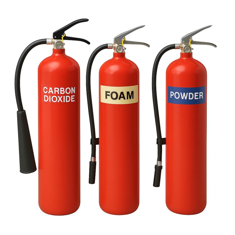 Fire Extinguishers (CO₂, Foam, Powder)