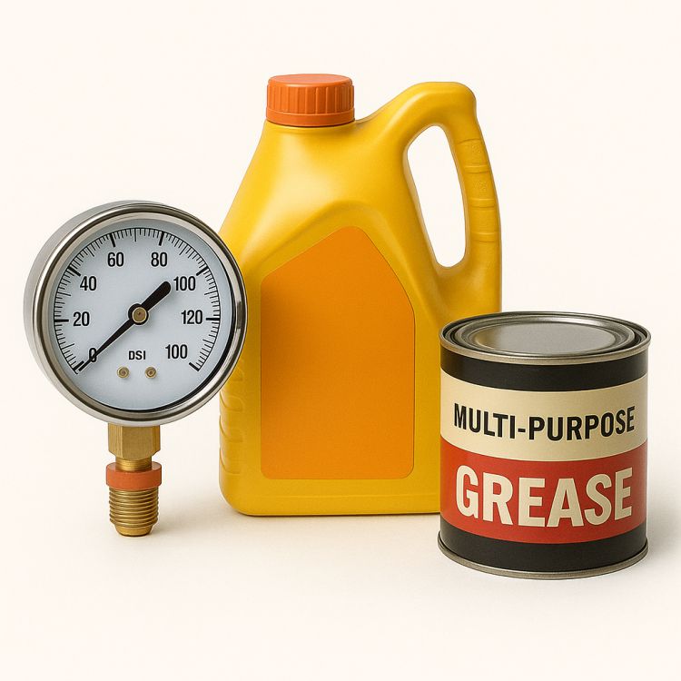 Pressure Guage, Oil & Greases